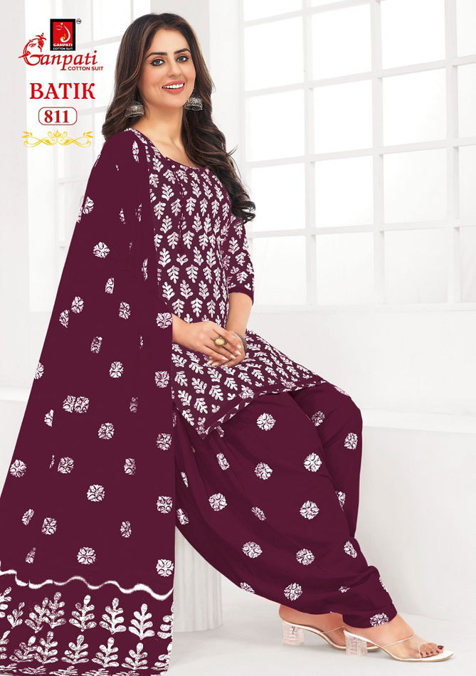 Patiyala Vol 8 By Ganpati Batik Printed Cotton Dress Material Wholesalers In Delhi
